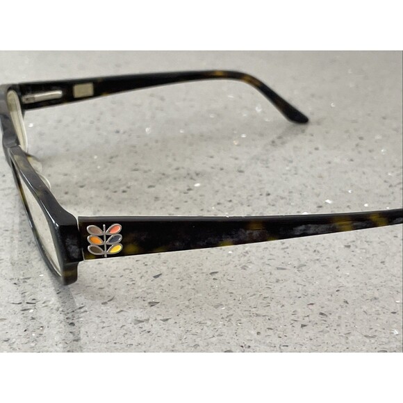 Orla Kiely VOK018K Eyeglasses Frames Only COL 0722 140 full rim rectangle brown - Picture 8 of 11